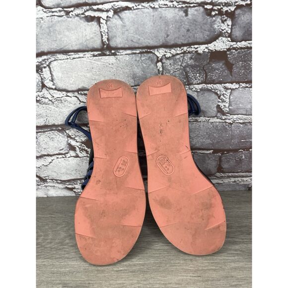 Camper Tropic Black Blue Leather Ankle Strap Wedge Sandals Women’s Sz 36EU/6M US - Picture 6 of 16